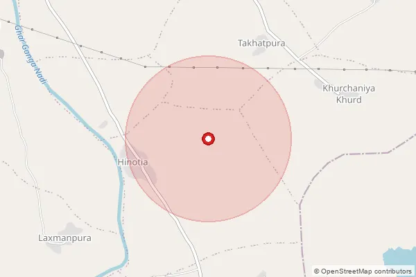 Map showing approximate area covered by Pincode 464258 — Deokhajuri B.O, Vidisha