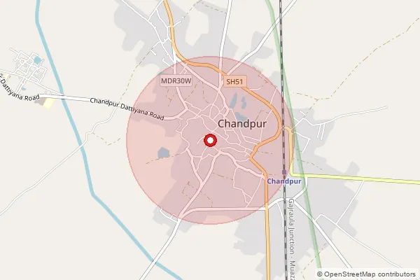 Map showing approximate area covered by Pincode 464573 — Bankhedi B.O, Raisen