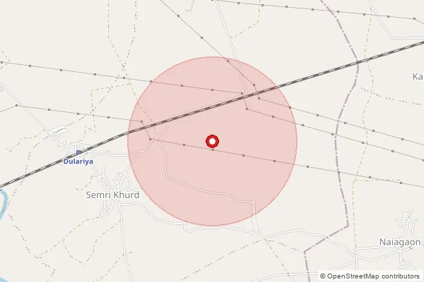 Map showing approximate area covered by Pincode 464672 — Keeratpur B.O, Raisen
