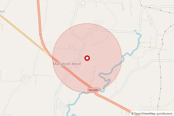 Map showing approximate area covered by Pincode 464770 — Barhakalan B.O, Raisen