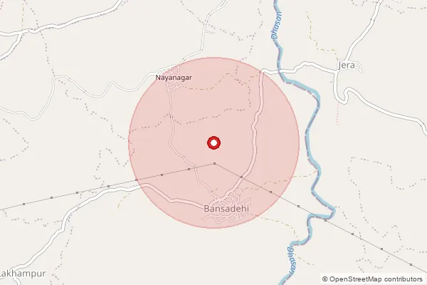 Map showing approximate area covered by Pincode 464881 — Begumganj Tahsil B.O, Raisen