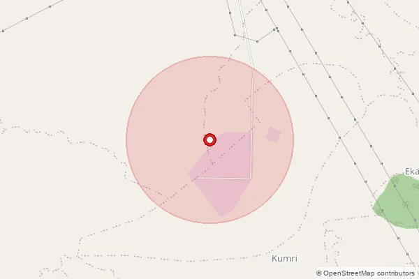 Map showing approximate area covered by Pincode 464990 — Pahad Khedi B.O, Raisen