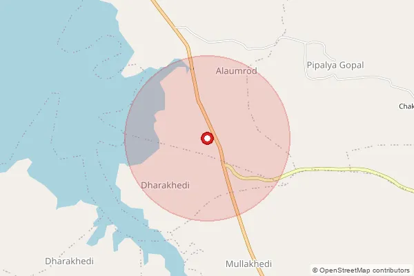 Map showing approximate area covered by Pincode 465001 — Shajapur H.O, Shajapur