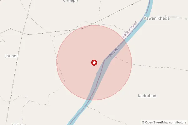Map showing approximate area covered by Pincode 465339 — Bhaisaygarh B.O, Shajapur