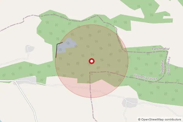 Map showing approximate area covered by Pincode 465445 — Badagaon B.O, Agar Malwa
