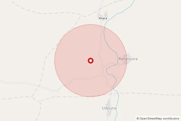 Map showing approximate area covered by Pincode 465669 — Bagwaaj B.O, Rajgarh