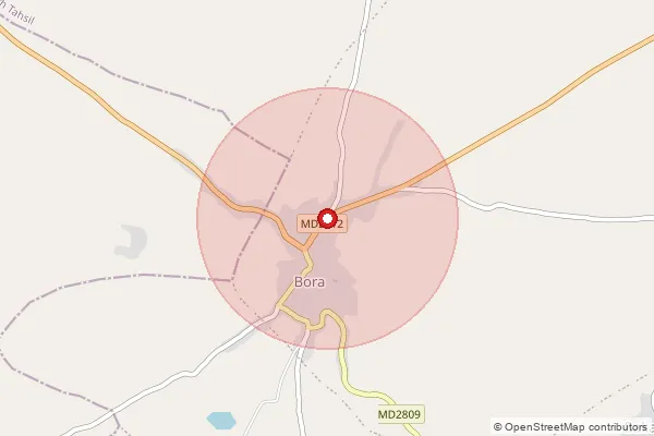 Map showing approximate area covered by Pincode 465685 — Dhabla B.O, Rajgarh