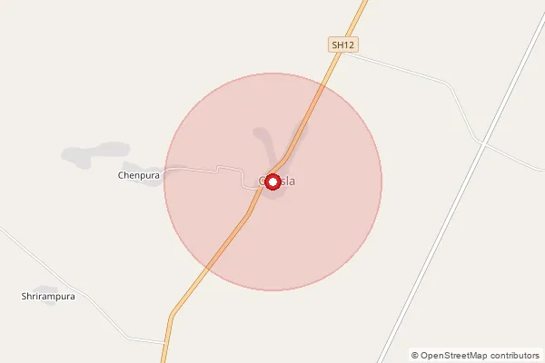 Map showing approximate area covered by Pincode 465687 — Leemachouhan B.O, Rajgarh