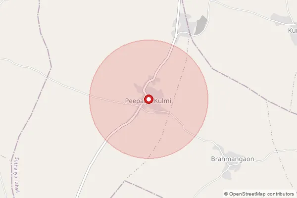 Map showing approximate area covered by Pincode 465693 — Ghoghatpur B.O, Rajgarh