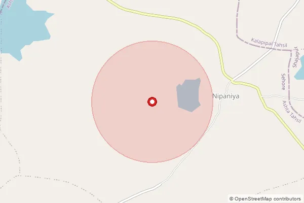 Map showing approximate area covered by Pincode 466114 — Gavakheda B.O, Sehore