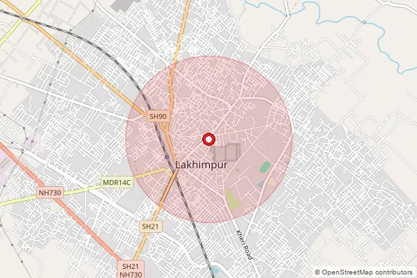 Map showing approximate area covered by Pincode 466115 — Bhaukhedi B.O, Sehore