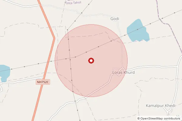 Map showing approximate area covered by Pincode 466125 — Baijnath B.O, Sehore