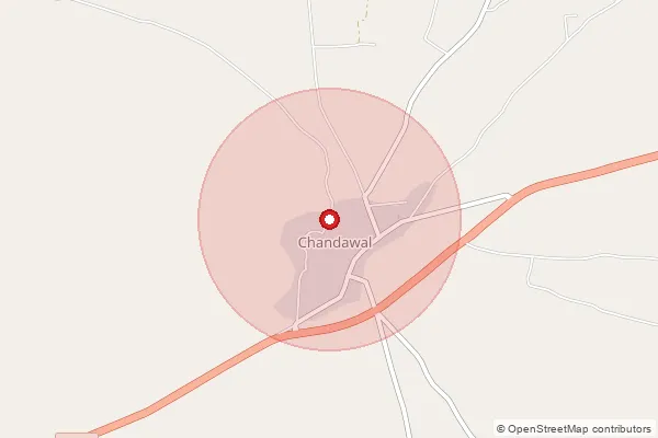 Map showing approximate area covered by Pincode 466221 — Arniyagaji B.O, Sehore