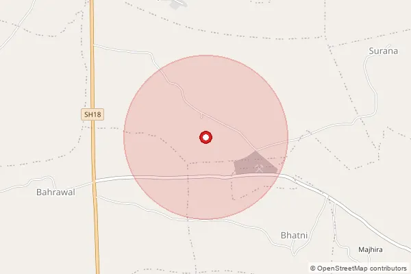 Map showing approximate area covered by Pincode 466651 — Kachnariya B.O, Sehore