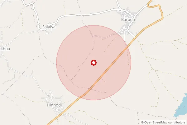 Map showing approximate area covered by Pincode 470001 — Sagar Cantt H.O, Sagar