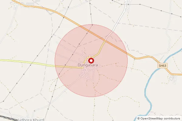 Map showing approximate area covered by Pincode 470021 — Girwar B.O, Sagar