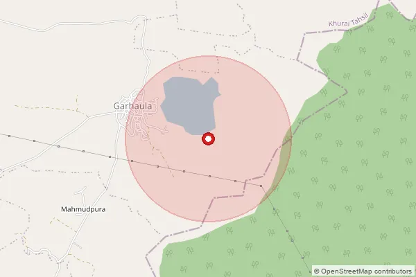 Map showing approximate area covered by Pincode 470117 — Dhanora B.O, Sagar