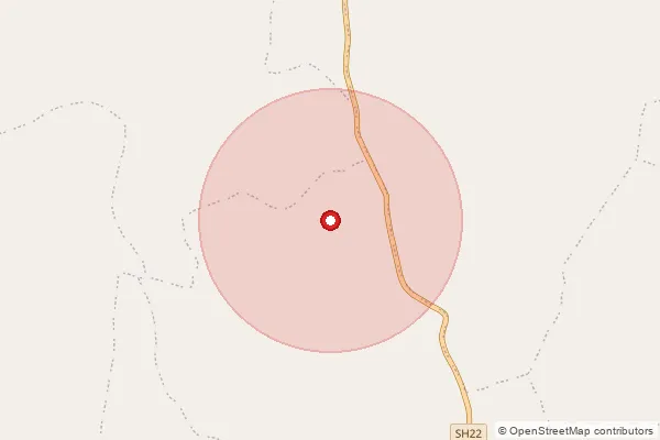 Map showing approximate area covered by Pincode 470226 — Jhamra B.O, Sagar