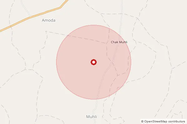 Map showing approximate area covered by Pincode 470235 — Jhiriya Adharpur B.O, Sagar