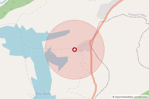 Map showing approximate area covered by Pincode 470339 — Hirapur B.O, Sagar