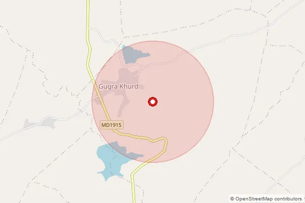 Map showing approximate area covered by Pincode 470340 — Papet B.O, Sagar