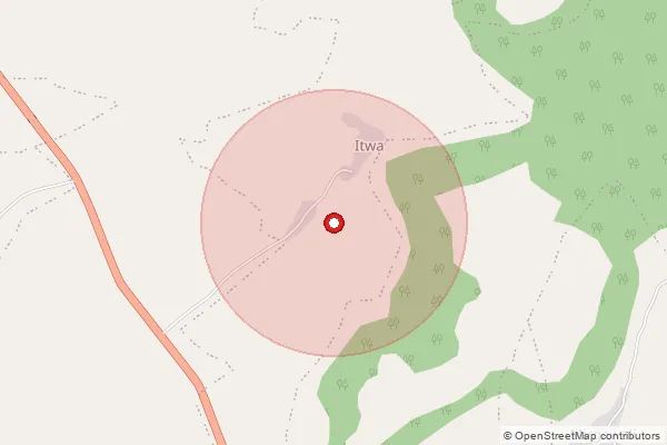 Map showing approximate area covered by Pincode 470441 — Khiriya Kala B.O, Sagar