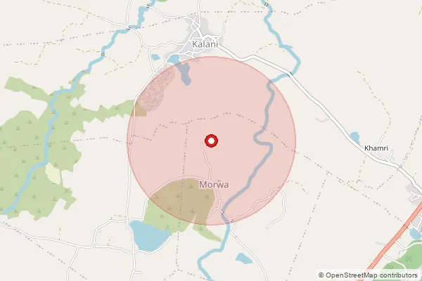 Map showing approximate area covered by Pincode 471001 — Chhatarpur H.O, Chhatarpur