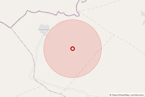 Map showing approximate area covered by Pincode 471315 — Deri B.O, Chhatarpur