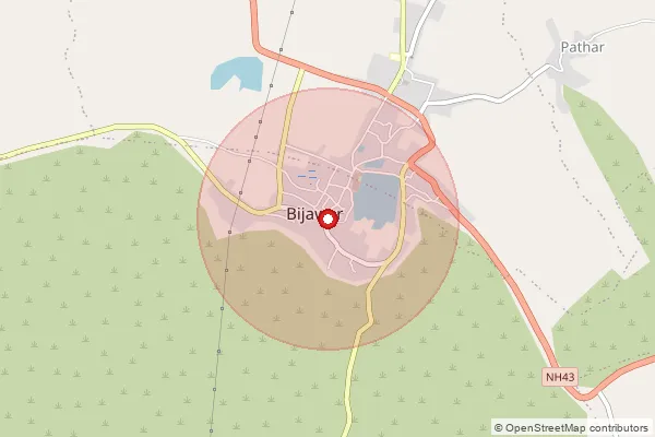 Map showing approximate area covered by Pincode 471405 — Dharampura B.O, Chhatarpur