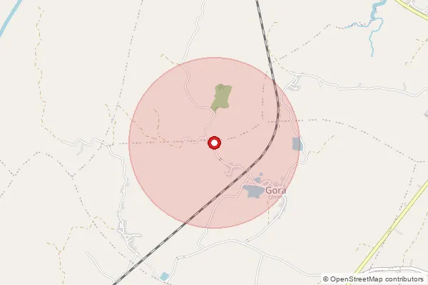 Map showing approximate area covered by Pincode 471501 — Budrakh B.O, Chhatarpur