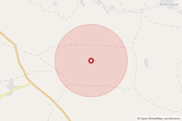 Map showing approximate area covered by Pincode 471516 — Pahara B.O, Chhatarpur