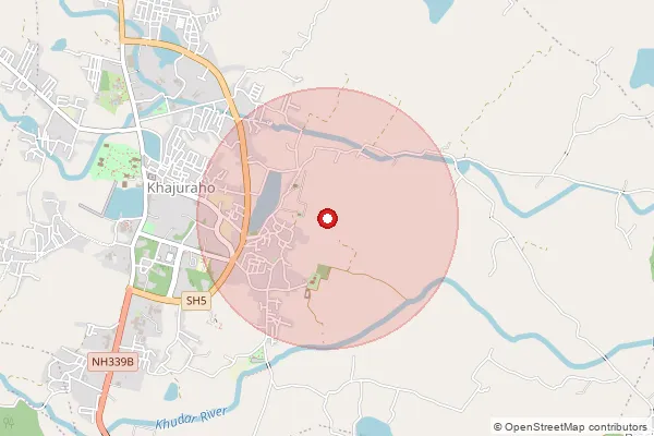 Map showing approximate area covered by Pincode 471606 — Beniganj B.O, Chhatarpur