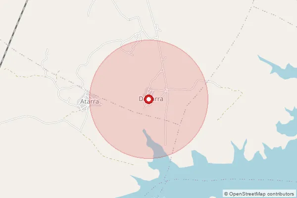 Map showing approximate area covered by Pincode 471625 — Khajuwa B.O, Chhatarpur