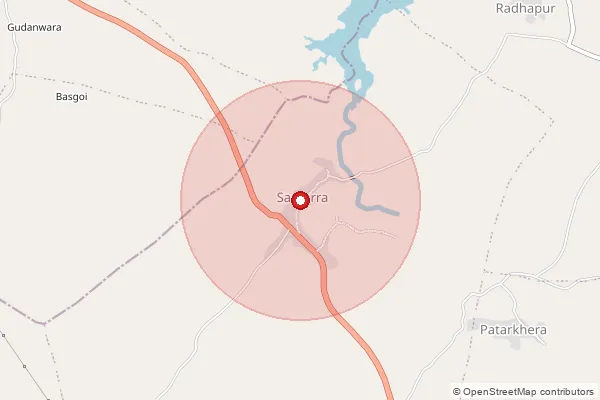 Map showing approximate area covered by Pincode 472010 — Lar B.O, Tikamgarh