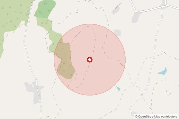 Map showing approximate area covered by Pincode 472101 — Acharra B.O, Tikamgarh