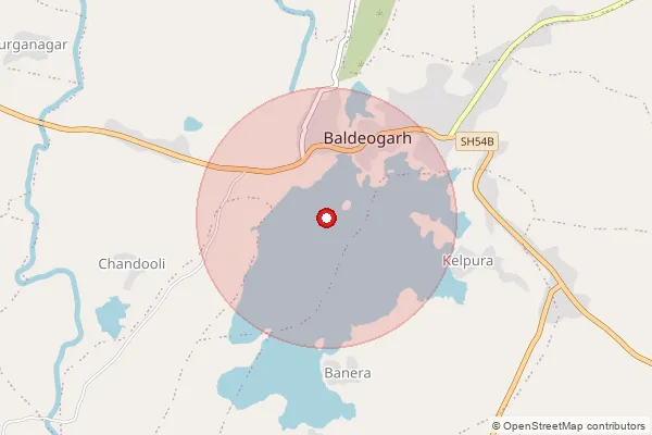 Map showing approximate area covered by Pincode 472339 — Bachhora B.O, Tikamgarh