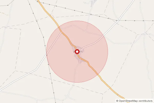 Map showing approximate area covered by Pincode 473105 — Dibiya Manpur, Guna