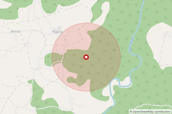 Map showing approximate area covered by Pincode 473113 — Bhadora B.O, Guna