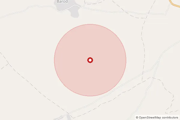Map showing approximate area covered by Pincode 473773 — Barod B.O, Shivpuri
