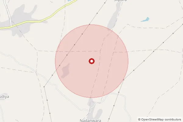 Map showing approximate area covered by Pincode 473990 — Deokho B.O, Shivpuri