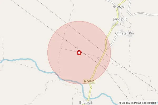 Map showing approximate area covered by Pincode 474010 — Sigora B.O, Gwalior
