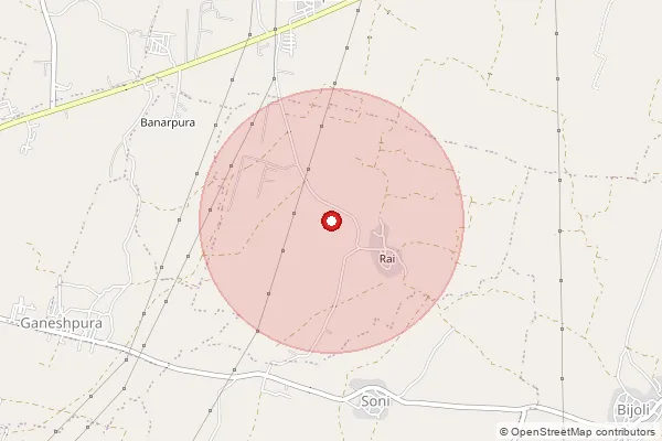 Map showing approximate area covered by Pincode 474020 — Senthri B.O, Gwalior