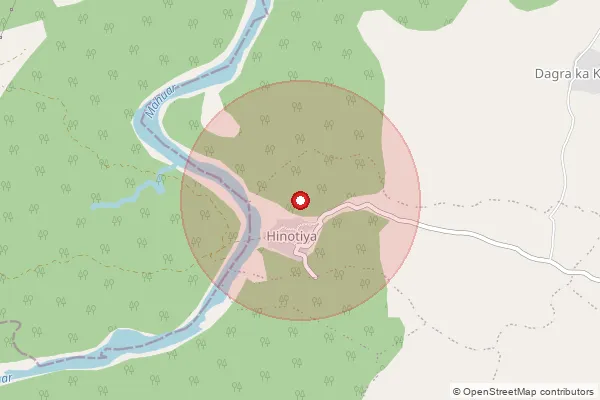 Map showing approximate area covered by Pincode 475685 — Raori B.O, Datia