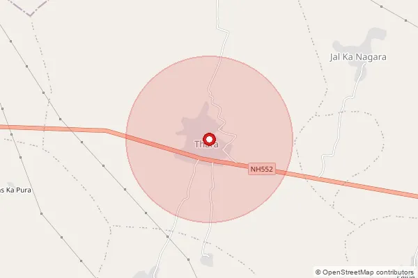 Map showing approximate area covered by Pincode 476111 — Parikshit Ka Pura B.O, Morena