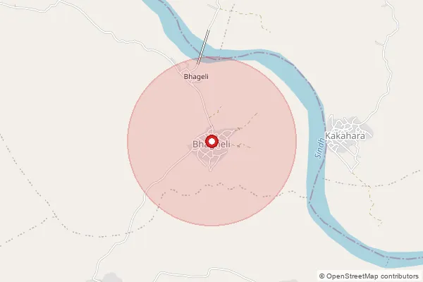Map showing approximate area covered by Pincode 477335 — Indurkhi B.O, Bhind