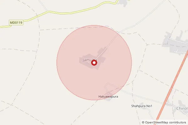 Map showing approximate area covered by Pincode 477445 — Heerapura (Lahar) B.O, Bhind