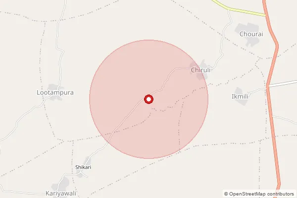 Map showing approximate area covered by Pincode 477446 — Aswar S.O, Bhind