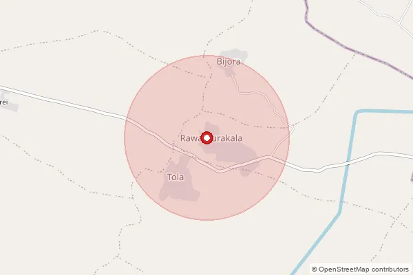 Map showing approximate area covered by Pincode 477450 — Rawatpura Sarkar Ashram S.O, Bhind