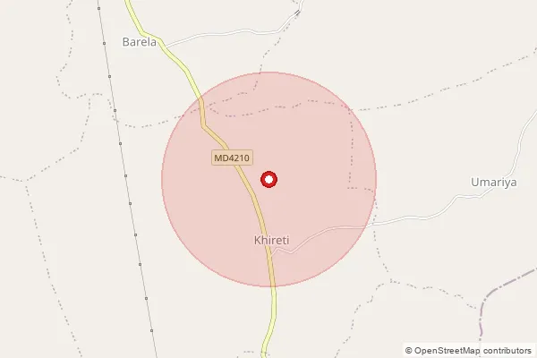 Map showing approximate area covered by Pincode 480107 — Parasgaon B.O, Chhindwara