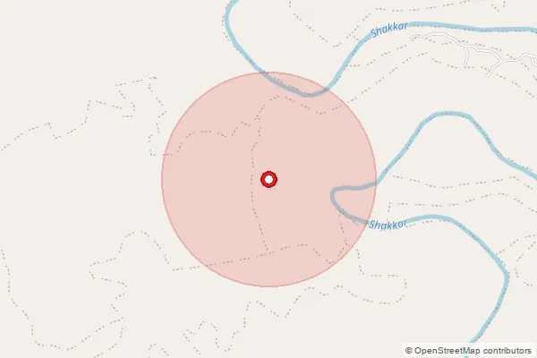 Map showing approximate area covered by Pincode 480223 — Sarna B.O, Chhindwara